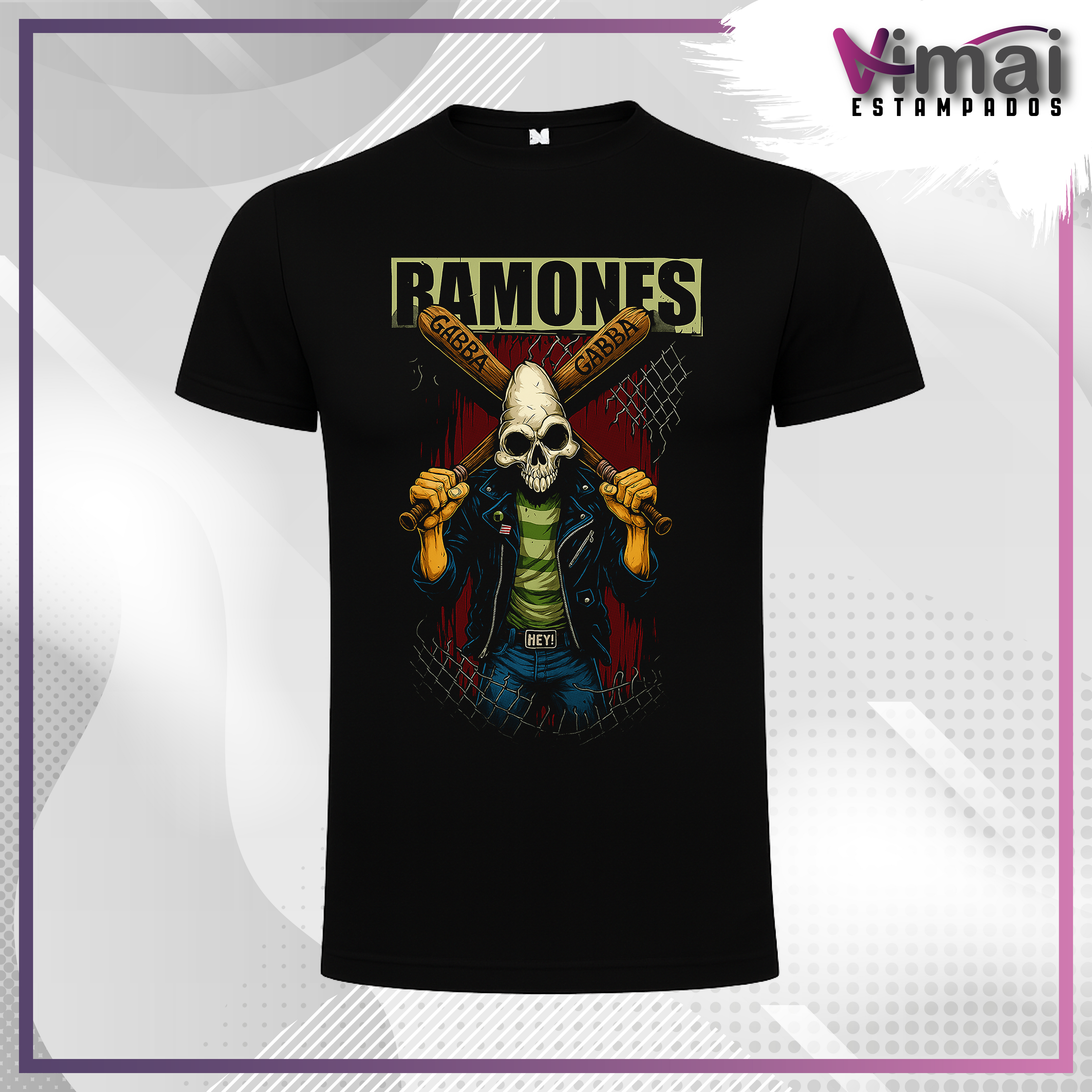 POLERA RAMONES “GABBA GABBA HEY”